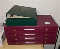 COIN COLLECTION CASE WITH BOOK