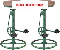 $178  Bicycle Wheel Bar Stool Set  Adjustable