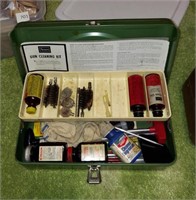 VICTOR TACKLE BOX AND GUN CLEANING SUPPLIES