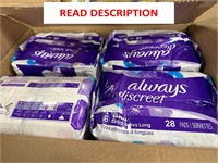 $36  Always Discreet Incontinence Pads  112 Count