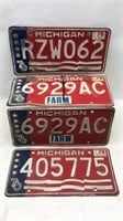 4 Vintage 1976 Michigan License Plates