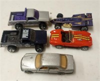 5 hot wheel cars