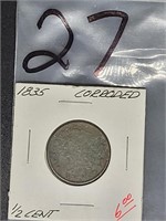 1835 1/2 CENT UNITED STATES COIN