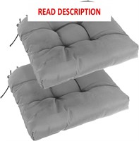 $46  19x19x5 Grey Patio Cushions  2 Pack