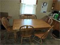 6 CHAIR WOODEN DINING TABLE