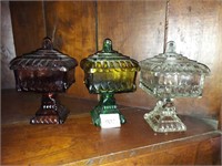 DEPRESSION GLASS CANDY DISHES 2