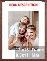 $19  12x16 Distressed Farmhouse Frame  Walnut