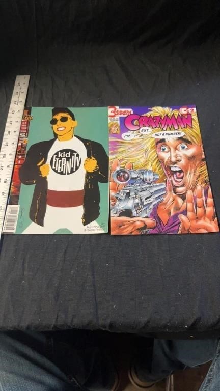 Kid Eternity and Crazyman comic books