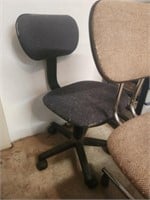 2 rolling chairs & a cushioned work stool