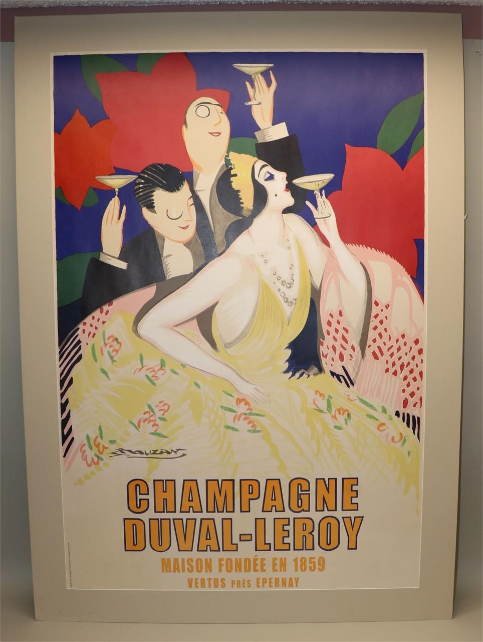 1999 Mauzan France Champagne Duval-Leroy Poster