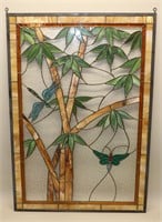 Joe Dwight's Stained Glass Bamboo and Dragonfly