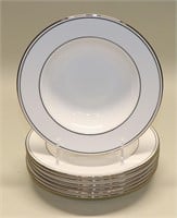 (7) Lenox USA Federal Platinum Rim Soup Bowls