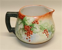P and P Limoges Cider Pitcher Handpainted Berries