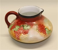 JPL Limoges Cider Pitcher with Handpainted Berries