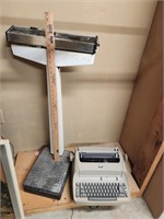 Vintage typewriter & scales