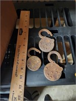 3 Vintage railroad locks