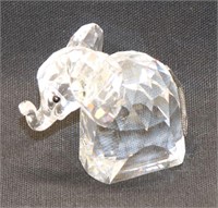 Swarovski Crystal Baby Elephant with Wire Tail