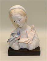 Cybis USA Porcelain Madonna w/ Bluebird Sculpture