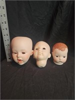 Misc porcelain doll heads