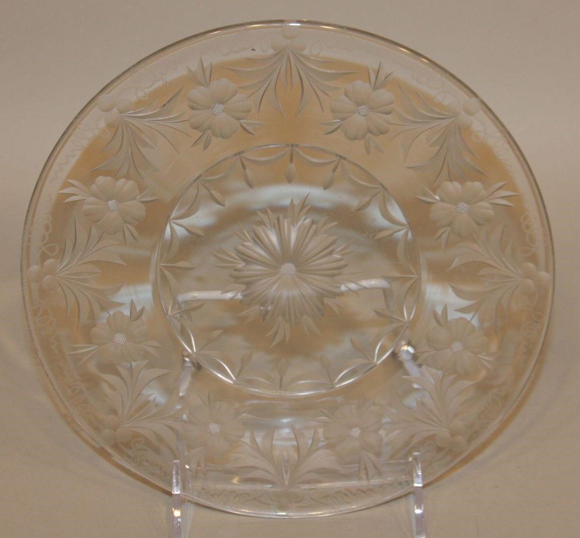 Tuthill Star & Phlox Brilliant Cut Glass Plate