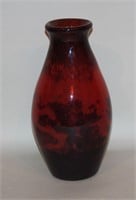Muller Freres Luneville France Mottled Glass Vase