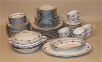 (69) Pieces KPM Germany China w/ Pink Roses Swags