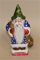 2010 Vaillancourt Folk Chalkware Shiny Santa Claus