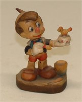 Anri Disney Miniature Pinocchio Holding Bird