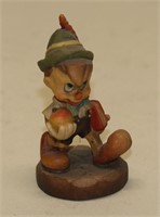 Anri Disney Miniature Pinocchio Holding Apple