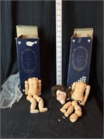 2 vintage doll kits missing 1 head