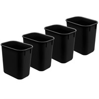 Acrimet Wastebasket Set of 4 Black