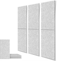 6pk Felt Wall Tiles - Silver Grey