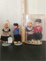Holland made dolls-2 composition & 2 Rozetta