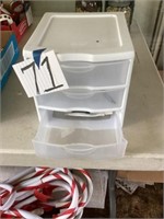 Plastic container with drawers