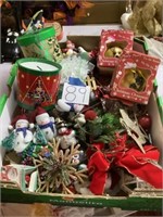 Box lot of Christmas items