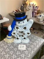 Handpainted ceramic snowman