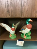 Hand painted ceramic ducks