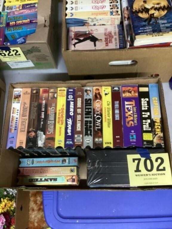 Box of western movies VHS