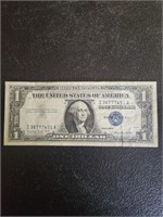 1957 A series silver certificate 1 dollar