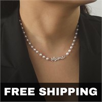 NEW Fashion Letters Mama Imitation Pearl Necklace