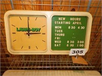 LAWNBOY QUARTZ CLOCK & MENU BOARD