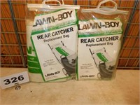 (2) LAWNBOY REAR CATCHER GRASS BAGS