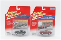 (4) Johnny Lighting CLASSIC CHEVY Die Cast Cars