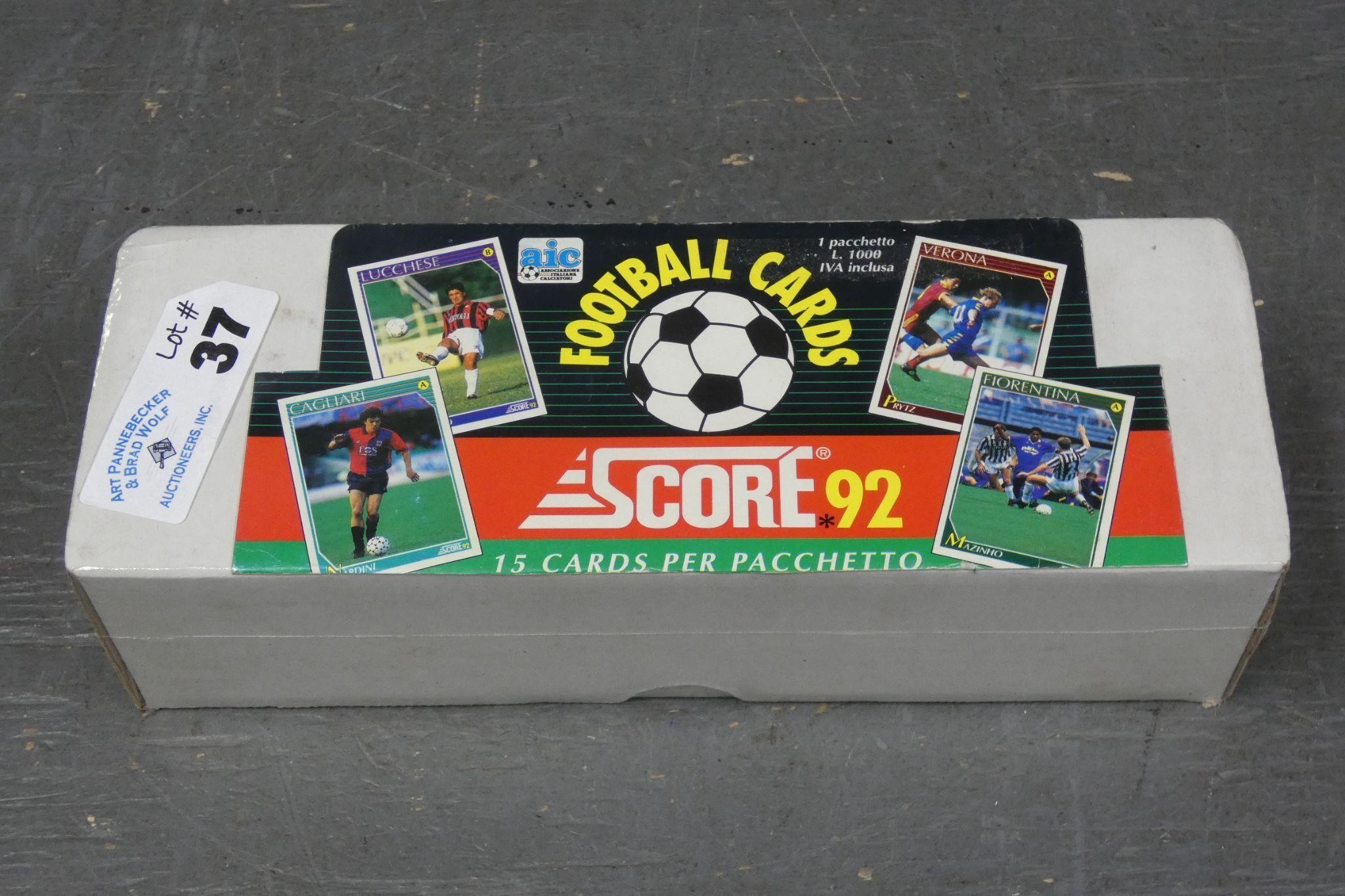 Sealed Box of 1992 Score Soccer Cards