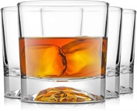 JoyJolt 4pc Crystal Whiskey Glass Set