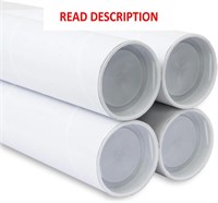 $25  2x18in White Mailing Tube 4 Pack - Shipping