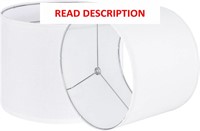 $34  2 White Linen Lamp Shades  13x13x10