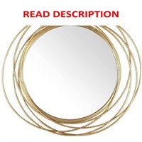 $84  20in DIA Gold Round Wall Mirror  Metal Frame