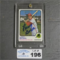 1973 Topps Larry Bowa Signed Card