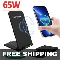 NEW Dual Coil 65W Wireless Charger Stand Pad